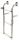Scaletta pieghevole In inox 3 gradini 63x26cm #N30810111140