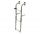 Scaletta pieghevole Inox 3 gradini per gommoni 630x180mm Interasse 160mm #OS4957303