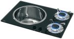 Can Worktop with hobs with sink 2 burners 1750W #OS5010068