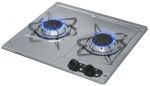 Stainless steel flush mount hob unit 2 burners 380x360mm #OS5010142