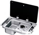 Cooktop with lid 1 Burner Left sink 53x34cm #OS5080505