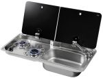 Cooktop with lid 2 Burners Right sink 76,5x35,5cm #OS5080506