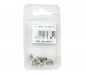 Kit 10 Fusibili in vetro 2A 5x20mm per strumentazione #N24290027851