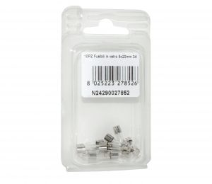 Kit 10 Fusibili in vetro 3A 5x20mm per strumentazione #N24290027852