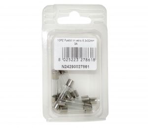 Kit 10 Fusibili in vetro 3A 6.3x32mm per strumentazione #N24290027861