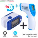 Pulse OXIMETER Fingertip Monitor with Infrared Forehead Thermometer Kit #N90056004515