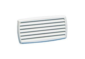 ABS white louvred vent 201x101mm #OS5327391