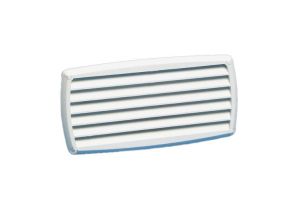 ABS white louvred vent 201x101mm #OS5327391