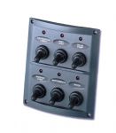 Black ABS Panel with 6x10A Waterproof Switches 6LED 6 Fuses #N50423727736