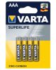 Varta R03 Superlife 4 AAA Zinc-Carbon Batteries Pack 1.5V #N51120017083