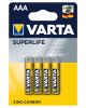 Varta R03 Superlife Blister da 4 pile ministilo AAA a Zinco-Carbone 1,5V #N51120017083