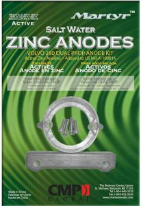 Set Zinc anodes for Volvo 280 Dual Prop #N80607230222