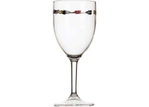 Set 6pcs Regata decorated wine glasses ø7,5 x H18,6cm #MT5802220