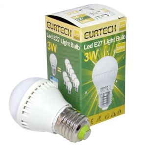 LED Bulb 3W 100-240V E27 Cold White 6000K-6500K 220Lm #ET27561203