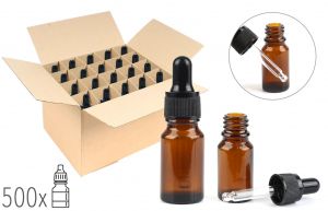 Kit 500 Flaconi da 10ml in vetro con contagocce da laboratorio #N400192400012