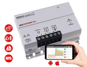 Western WRM15 DualB-E Regolatore di Carica MPPT 2 uscite 12-24V 15A #N52830550105