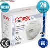 Promask FFP2 PM2 NR White Mask CE1463 Certified PPE Made in EU 20Pcs #N90056004405-20