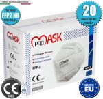 Mascherina FFP2 BIANCA Promask PM2 NR Certificata CE1463 Made in EU 20Pz #N90056004405-20