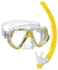 Set maschera e boccaglio in PVC per Bambino Giallo #N93957000002