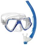 Set maschera e boccaglio in PVC per Adulto Blu #N93957000003