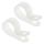 White Nylon fairlead for cable band max Ø 4.7mm 10pcs pack #N11124027200