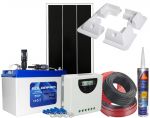 Kit Fotovoltaico 12V 100W Batteria AGM 100Ah Regolatore MPPT 20A 12/24V #N54130200234