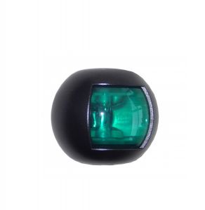 Fanale di via a LED Corpo Nero Luce Verde 112,5° Dritta Serie Delfi #FNI4070301