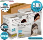 S-XMASKE FFP2 WHITE Mask CE2841 Certified PPE EN149:2001+A1:2009 500Pcs #N90056004416-500