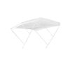 3-arch white bimini top in anodized aluminum 225xh140cm #N120412011413