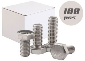 100pcs DIN933 UNI5739 A2 Stainless steel Hexagon screw 10x25 #N44591007833