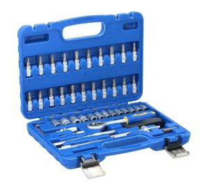 Kinzo Set utensili chiavi a bussola punte cricchetto 46 pezzi 55x200x271mm #N63044600010