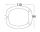 Cap for flush-mount rod holder soft PVC Black 110x90mm #OS4116803NE