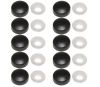 Black finishing washer with snap-on cover for screws Ø3,5-4,2mm 10Pcs #N44590097010N