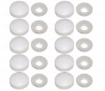 White Nylon finishing washer with snap-on cover 4.8-6mm 10pcs N44590097011