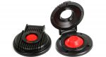 Quick Up footswitch 900U Red Push Button Black cover #Q900UB