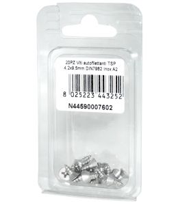 Viti autofilettanti a testa svasata piana DIN7982 Inox A2 4,2x9,5mm 20pz N44590007602