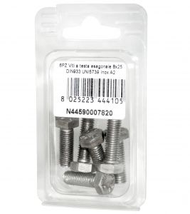 DIN993 St. Steel A2 Flat Hex Head Screws 8x25mm 6pcs N44590007820