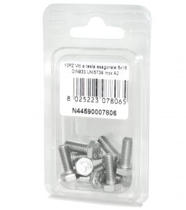 DIN993 Stainless Steel A2 Flat Hex Head Screws 6x16mm 10pcs N44590007806