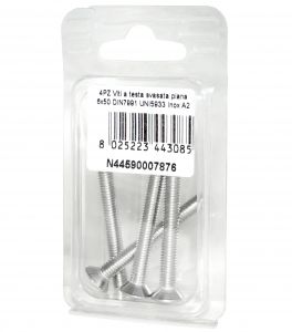 DIN7991 Stainless Steel A2 Flat Countersunk Head Allen Screws 6x50mm 4pcs #N44590007876