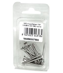 A2 DIN7982 Stainless steel flat self-tapping countersunk screws 3.5x38mm 15pcs N44590007592