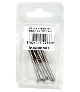 A2 DIN7982 Stainless steel flat self-tapping countersunk screws 4.8x60mm 6pcs N44590007622