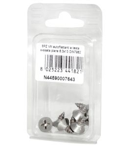 Viti autofilettanti a testa svasata piana DIN7982 Inox A2 6,3x13mm 8pz N44590007643