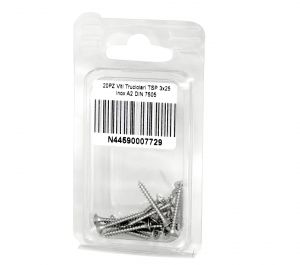 DIN 7505 A2 Stainless Steel Chipboard screws 3x25mm 20pcs N44590007729