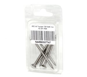 DIN 7505 A2 Stainless Steel Chipboard screws 5x60mm 6pcs N44590007747