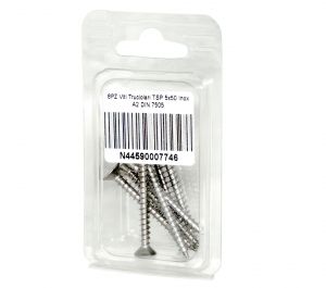 DIN 7505 A2 Stainless Steel Chipboard screws 5x50mm 8pcs N44590007746