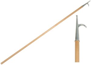 Wooden pole and Stainless Steel boathook tip 180cm #MT0700618