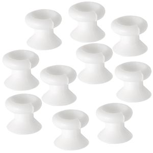 Set 10 Funghetti ferma-telone in nylon bianco con foro 4,5mm #N20512000650