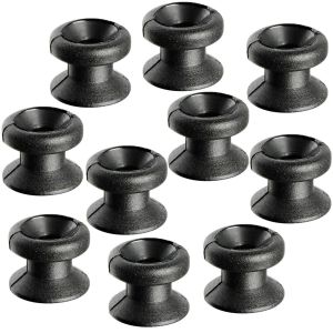 Set 10 Funghetti ferma-telone in nylon nero con foro 4,5mm #N20512000651