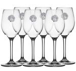 Calice da vino con decoro Living 75x186mm Set 6pz MT5801478