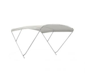 Stainless steel 3-arch detachable bimini 190-210cm h140cm White Sheet #N120412011431